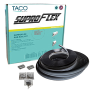 Taco Marine SuproFlex Rub Rail Kit-Black w/Flex Chrome Insert-2"H x 1.2"W x 60L V11-9990BBK60-2